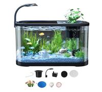 Aquarium Starter Kits - Desktop Fish Tank Kit | Small Fish Tank | Quiet Aquarium | | Betta FishS Tanks For Beginners Decorative Desk Bowl For Betta, Turtle, Frog & Water Inhabitants