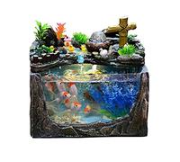 Aquarium Starter Kits,Fish Tank Rockery And Water Creative Small Tank Living Room Family Aquarium Fish Tank Office Desktop Ecological Decoration Aquarium Tank