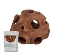 Aquarium Statue - Geometric Spherical Shelter, Grey Synthetic Stone Effect, Durable Rest Nest | Versatile Water Decoration for Bedroom, Study, Interior Design, Branch