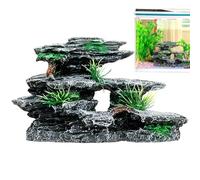 Aquarium Stones Overlooking Mountains, Aquarius Stones Wanting Mountain View | Realistic Design Rocky Landscape Stone Ornaments for Underwater Environments