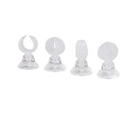 Aquarium Suction Cup Holder for Water Pipe and Heating Rods, Clear Plastic, 15-18mm, 25mm Diameter, 4 Pieces