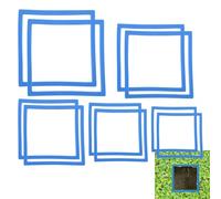 Aquarium Swimming Ring - Pack of 10 Fish Food Rings, Fish Feeding Ring, Square Fish Food Rings | 5 Sizes, Floating Plant Basket for Bettas, Turtle Aquarium Accessories