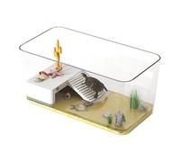 Aquarium Tank Household desktop integrated dry wet separation turtle feeding tank(Large)