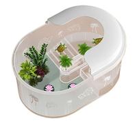 Aquarium Tank Household turtle feeding tank with climbing platform and sun drying(32.5 * 22 * 13.5)