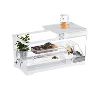 Aquarium Tank Small turtle tank with sun drying platform climbing dedicated feeding(30x18.5x18cm)