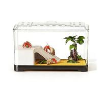 Aquarium Tank Transparent Turtle Viewing Tank Desktop Aquarium for Feeding and Observation(Small)