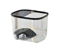 Aquarium Tank Turtle breeding tank, ecological landscaping with cover, small climbing platform, bottom drainage(Large)