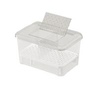 Aquarium Tank Turtle feeding box isolation and turtle sedimentation board household use(Clear)