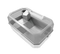 Aquarium Tank Turtle feeding tank for household use, divided into zones and dual-use(White)