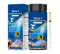 Aquarium Test Strips | 10-in-1 Saltwater Aquarium Detection - Fish Tank Water Quality Testing Kit | for Hobbyists Beginners Aquarists Professionals Home Office Living Room School Backyard