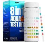 Aquarium Test Strips - 9-in-1 Aquarium Water Test Kit: Fish Tank Testing Kit for Freshwater & Saltwater, 100 Strips,Fast & Accurate Ammonia, pH, Hardness, & More,Lead Water Test Kit (Blue)
