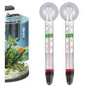 Aquarium Thermometer, 2 Pieces Glass Fish Tank Thermometer, Aquarium Temperature Measurement, High-Precision Wireless Monitor Tester Clear Display For Indoor Outdoor Room House Home Reptile