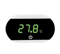 Aquarium Thermometer 64mm Compact Size Black White(℃ white) | ±0.1°C accuracy, copper-plated nickel sensor, 32-140°F range, reliable monitoring, tropical fish safe