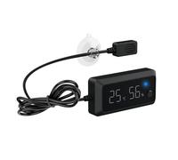 Aquarium Thermometer, Digital Temperature Humidity Gauge Meter with LCD Display Display Reptile Tank Thermometer Hygrometer for Jumping Spider, Gecko, Ball Python, Lizard