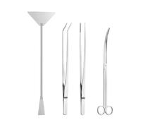 Aquarium Tools - 4-in-1 Stainless Steel Scrubber - Tools for Aquarium Plants | Suitable for Landscaping, Terrariums, Fighting Fish Tanks, Shrimp Tanks, Frogs, Freshwater and