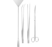 Aquarium Tools - 4 Set Partial Fish Pool Cleaning | Factory Twezers Stainless Steel Scissors Spatula for Care Planting Feeding Office Office Paludarium