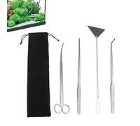 Aquarium Tools - Stainless Steel Long Scissors, Algae Scrapers for Aquatic - For Caring, Caring and Detailing and Water Aquariums