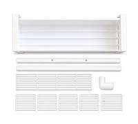 Aquarium Top with Side, White, 90cm | Side Outlet, Includes Box, Rain , Inlet , Partition Grid, Elbow Connector, For Aquarium Use, For Aquatic Life