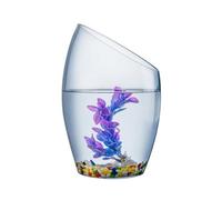 Aquarium Transparent Glass Small Fish Tank Aquarium Multi-purpose Small Goldfish Aquarium Hydroponic Plant Breeding Decorative Fish Tanks Fish tank(Small)