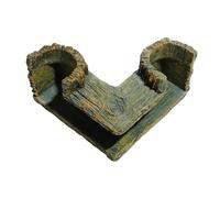 Aquarium Tunnel - 13.5 X 13.5 X 7cm Resin Hideaway, Sturdy Fish Cave | Underground Pipe Observation Tube, Natural Stump Rock Shelter Shrimp Loach Breeding Marine Tank Decoration Betta Cichlid Play