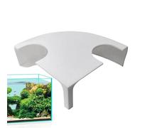 Aquarium Tunnel Cave - Abs 4.7 Inch, Underground Fish, Substrate Viewing Module | Freshwater Tank Betta Shrimp Cichlid Shelter Black White Corner Ornament Nesting Box Kit