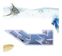 Aquarium Tunnel - Decorative Breeding Maze, Corner Double Entrance | White PP Aquarium Tunnel Corner Breeding Maze 12.5x2.5x4cm Size Double Entrance Decor For Fish