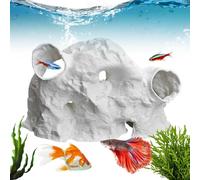 Aquarium Tunnel - Decorative Fish Tank Cave for Hiding, Resting with Natural Design, Tank Decor for Freshwater, Saltwater, Betta, Catfish, Kuhli Loach, Corydora, Crab, Shrimp, 6.61x3.94x1.89 Inches