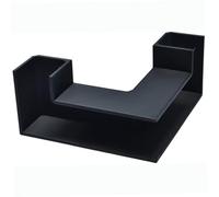 Aquarium Tunnel L-Shaped Shrimp & Fish Hideout For Aquarium Unique Underground Corner Aquarium Cave For Aquarium, Fish Tank Hideout Or Decor, Black,Aquarium Cave Ornaments