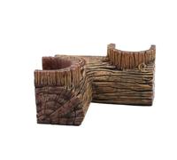 Aquarium Tunnel Underground, Sturdy, - Two Water Shelter, Entrances Decoration Shelter Wood Grain for Freshwater | Multipurpose Outdoor Indoor Utility Versatile Modern Sleek Lightweight