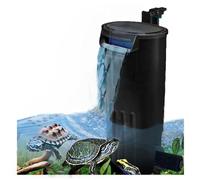 Aquarium Turtle Filter Waterfall Flow Water Clean Pump Bio-Filtration for Reptiles Tank Low Level Waterfall Filter for Small Fish Tank Turtle Tank Shrimp Amphibian Frog Crab (600L/H Aquarium Filter)