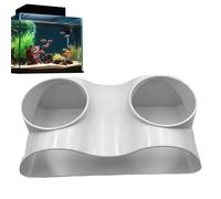 Aquarium Underground Cave - Double Hole Tunnel, Fish Tank Shelter | Natural Curve Design for Easy Viewing, Substrate Gravel Hideaway for Shrimp and Bettas, Decorative Aquatic Ornament for Aquarium