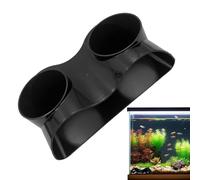 Aquarium Underground Cave - Natural Curve Corner Fish Tank Decorations | Double Hole Design Underwater Gravel Tunnel For Hermit Crab