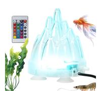 Aquarium Volcano,Realistic LED Light Waterproof,Fish Tank Volcano Ornament Air Bubbler - for Living Room Bedroom Apartment Freshwater Saltwater Turtle Bowl