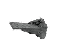Aquarium Wall Platform Decor, Suction Cup Rock Ornament with Plastics Body and 3 Cup Mounting Design, 16 X 9 X 8 Cm for Display Layouts Aquarium Cliff Decor Rock Platform Suction Ornament Wall Accent