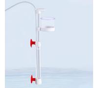 Aquarium Water Changer Gravel Cleaner S Red Detachable Fish Waste Collector | Plastic, Red, Size S, Adjustable 25.5-35.5 cm, Water Level 18-24 cm, Air Tube 100 cm, No Air Pump, for Gravel Cleaning