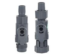 Aquarium Water Control Connector Double Valve, Fish Tank Hose Quick Release Tap, Leakage Proof Adjustable Flow Valve with Accurate Thread for Filter System (1/2in)