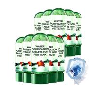 Aquarium Water Purification Tablets for Fish Tank, Powerful Water Clarifier to Reduce Cloudiness and Improve Water Clarity, Easy-Use Aquarium Cleaner Tabs (10)