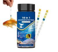 Aquarium Water Test Strips - 10-in-1 Reef Tank Testing - Fish Tank Water Quality Testing Kit - for Hobbyists Beginners Professionals Home Office Study Living Room School Backyard