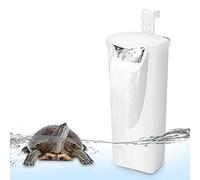 Aquarium Waterfal Filter Turtle Fish Tank Filter, Reptiles, Amphibians, Frog or Fish Tank Waterfall Flow Water Clean Pump Internal Filtration System for Small Tank (White Filter