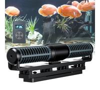 Aquarium Wave Maker with Controller, Dual Powerhead Water Circulation Pump for Freshwater and Saltwater Fish Tanks, Magnet Suction Base, Ideal for Home or Office Aquariums