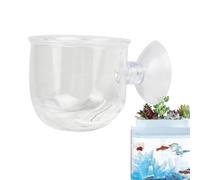 Aquarium Worm Feeder - Brine Shrimp Live Red Worm Fish Feeding Cup with Seam | Glass Plant Cup for Live Plants, Strong Suction Fish Feeder for Decor, Aquarium Tank Feeding
