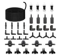 AquariumBasics 26.6 Feet Black Aquarium Soft Airline Tubing Hose Standard with 4 Air Stones,4 air Value Controller,4 Check Valves, 6 Suction Cups and 16 in Total for I,L,T,Y Shape Connectors