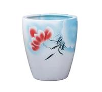 Aquariums Vintage Chinese Lotus Pattern Ceramic Fish Tank Patio Garden Fish Tank Living Room Ornament Ceramic Flower Pot Without Holes Fish Bowl(S)