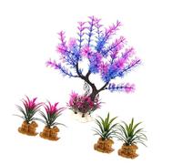 Aquariums Water Plant Simulation Artificial Moss Tree With Base For Fishtanks Environment Enhancing Landscape Accessories