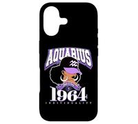 Aquarius 1964 Zodiac Queens Afro Astrology Birthday Case for iPhone 17