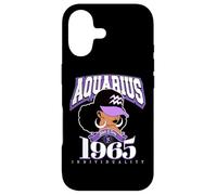 Aquarius 1965 Zodiac Queens Afro Astrology Birthday Case for iPhone 17