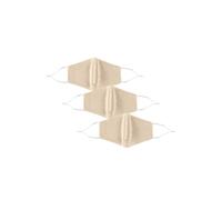 AQUARIUS 3 Pack Washable Satin Silk Face Mask, Reusable, Ivory Aquarius Ivory