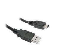 Aquarius 3M USB 2.0 A to Mini B 5 Pin Cable - Black, High Speed, Compatible with Camera, MP3 Players, PC