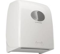 Aquarius 6959 Wall Mounted Rolled Paper Towel Dispenser - White, Hygienic No-Touch Dispenser with Viewing Window - Compatible with Scott & Kleenex Ultra Rolls