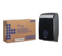 AQUARIUS 7171 Hand Towel Dispenser Plastic Lockable Manual Black